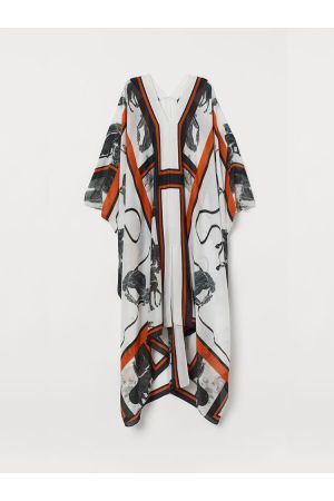 Silk-blend kaftan