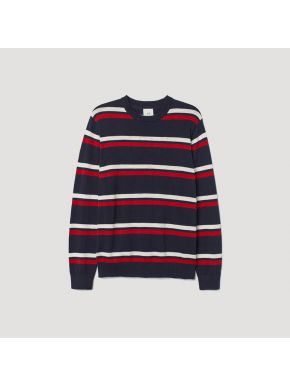 Red stripe tie front shirt