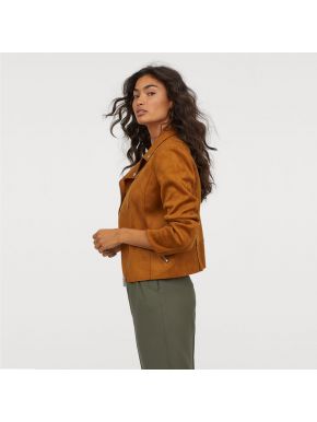 Brown faux fur longline