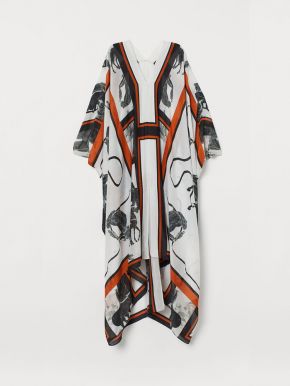 Silk-blend kaftan