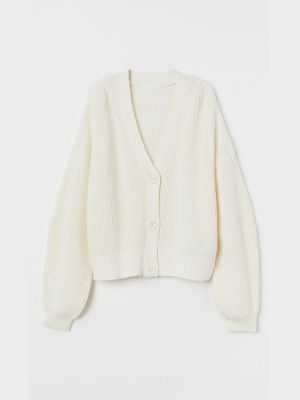 Rib-knit cardigan