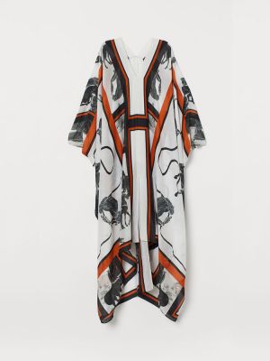 Silk-blend kaftan